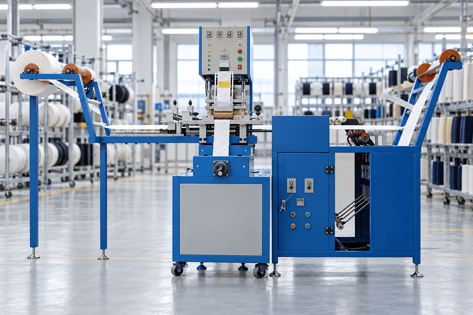 Embossing machines at Jain Narrow Fabrics