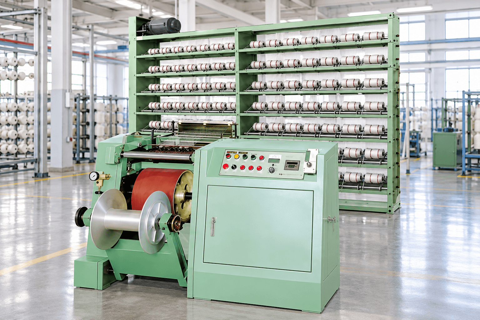 Rubber Warping machines at Jain Narrow Fabrics