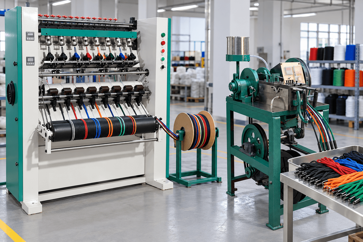 Shoelaces & Tipping machines at Jain Narrow Fabrics