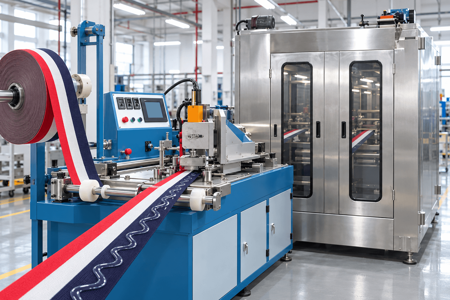 Silicon Coating machines at Jain Narrow Fabrics