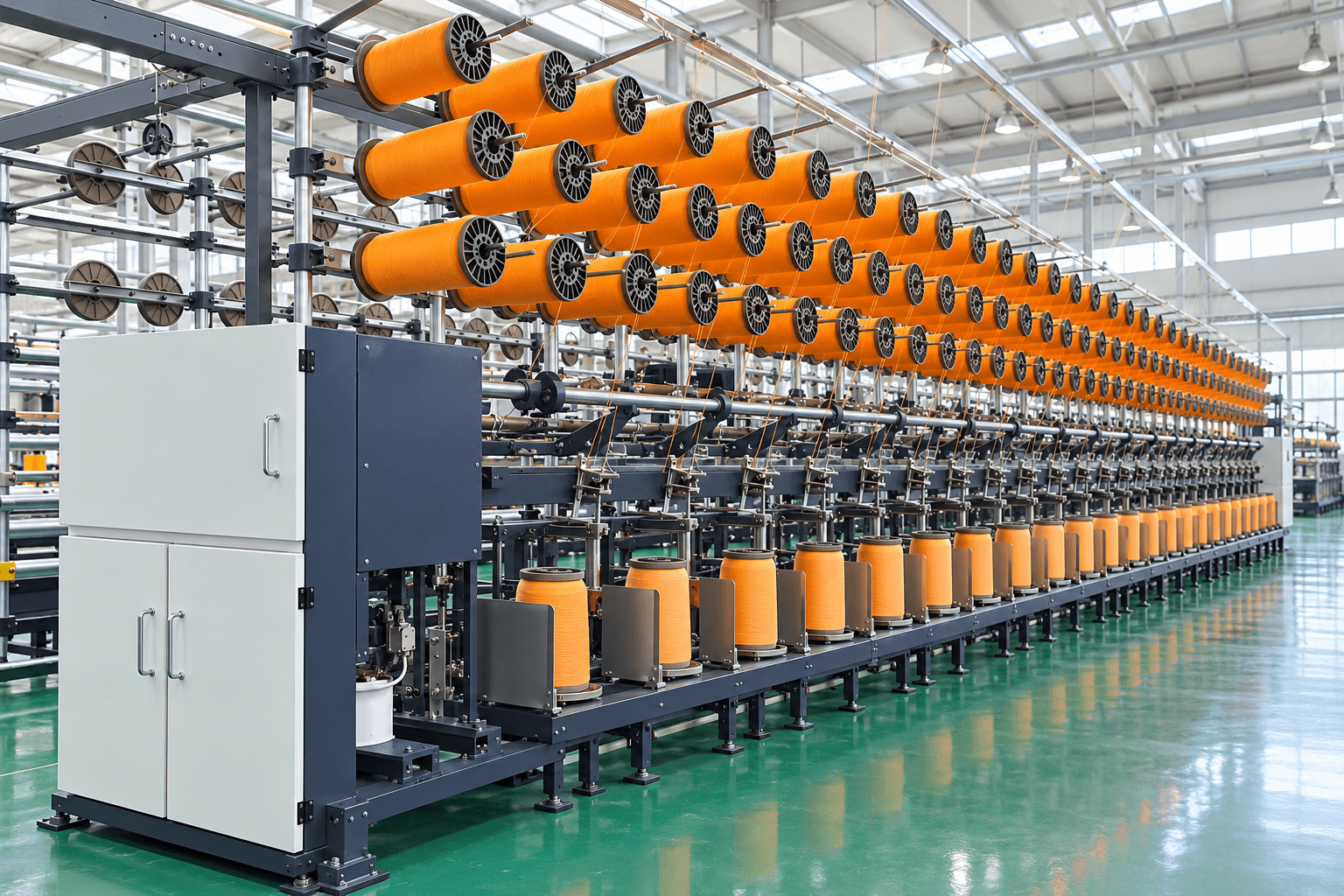 Twisting machines at Jain Narrow Fabrics