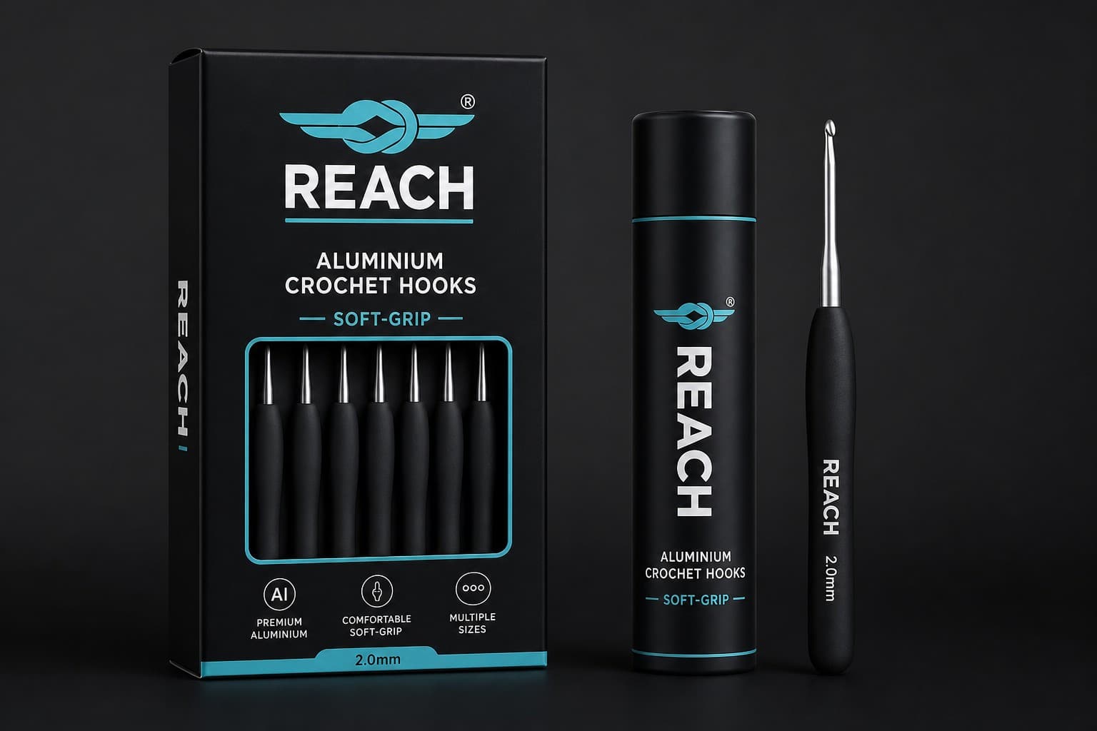 REACH® Aluminium Crochet Hooks 2.00 mm