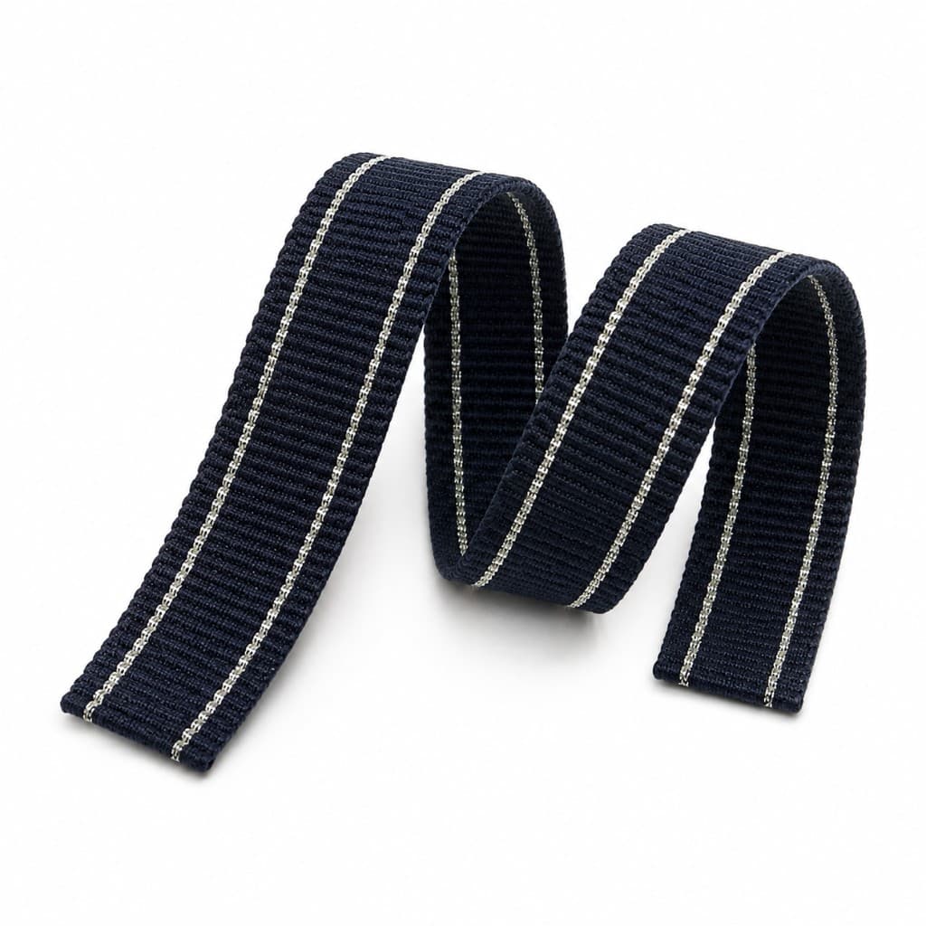 Lurex Ticking Gross Grain Tape