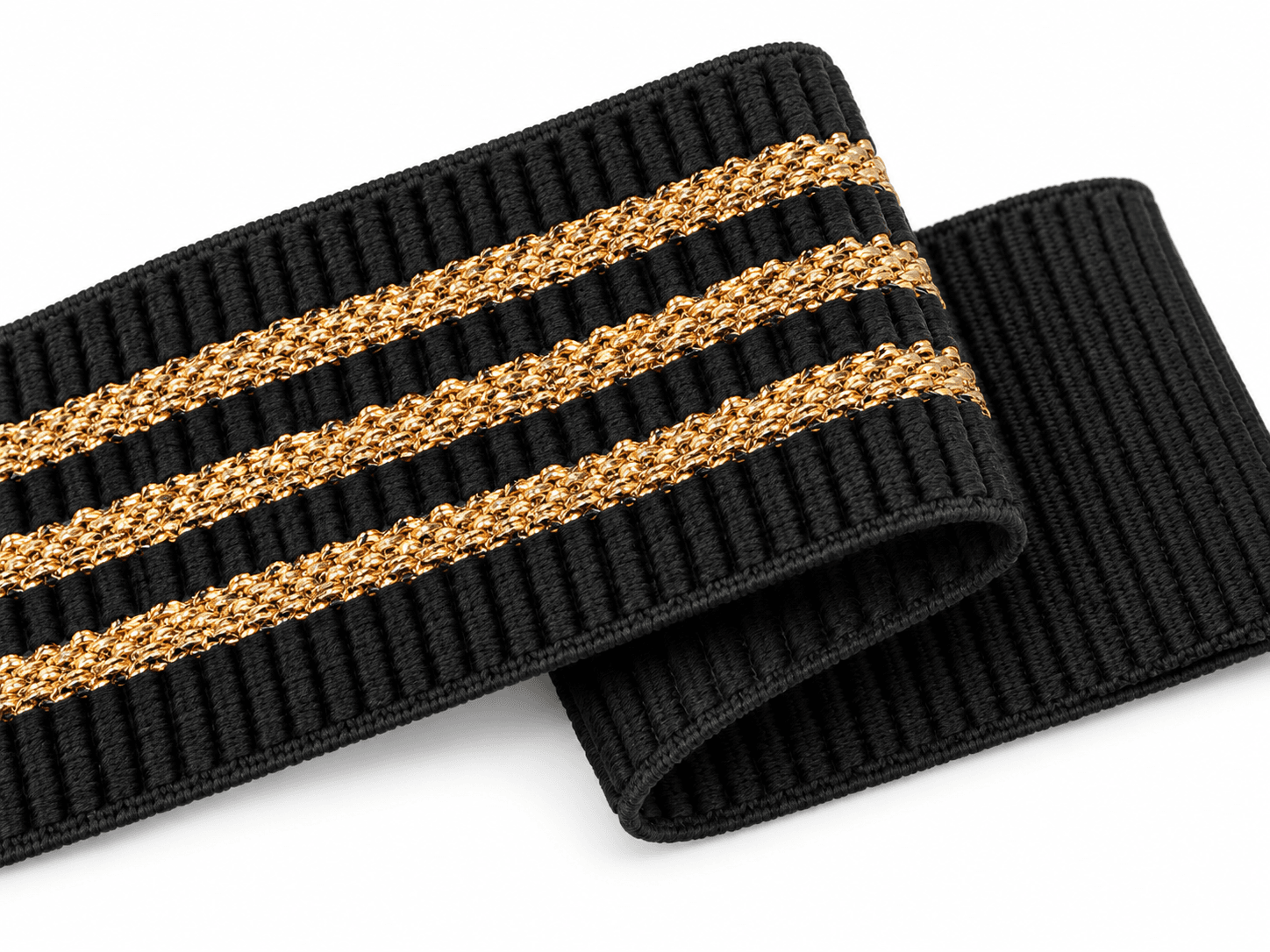 Ribbed-Striped Lurex Elastic view 3