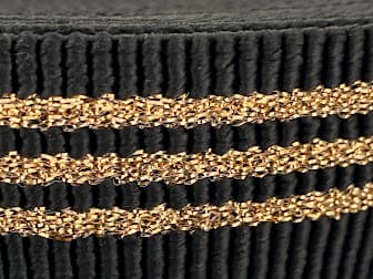 Ribbed-Striped Lurex Elastic