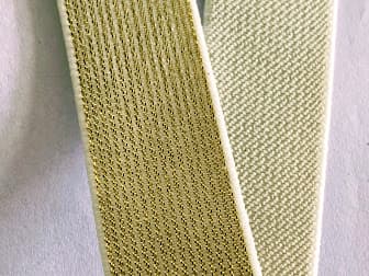 Buff Lurex Elastic with Border view 4