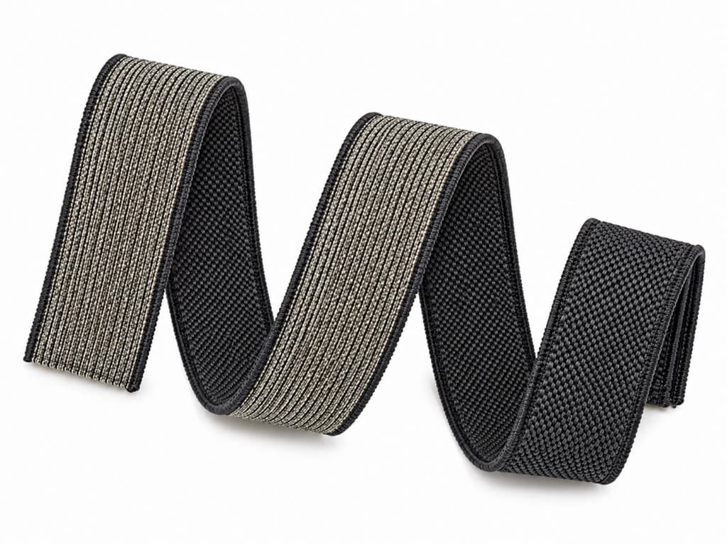 Buff Lurex Elastic with Border