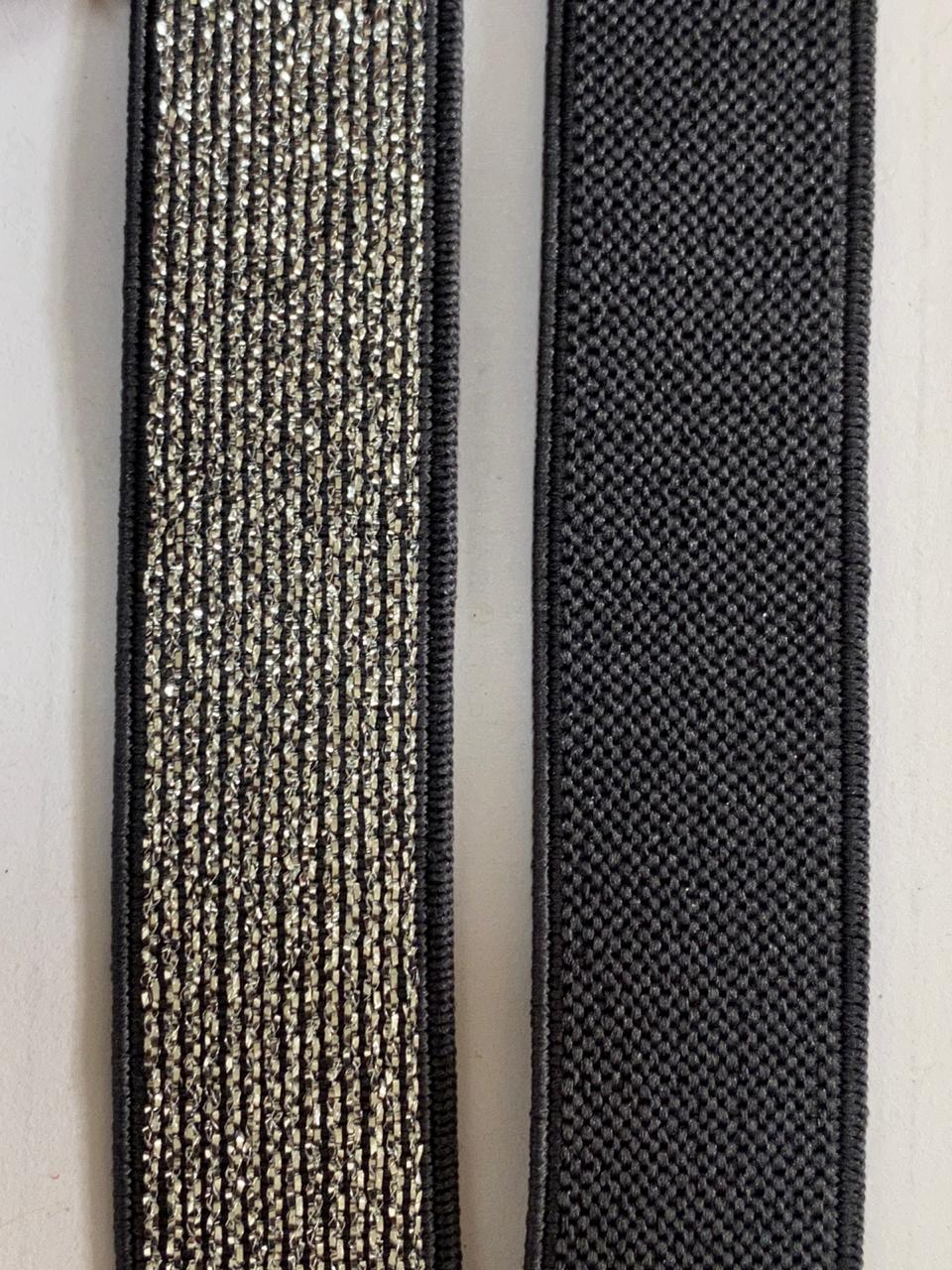 Double Border Lurex Elastic